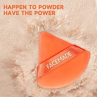 Facemade 6 Pieces Soft Makeup Puff With A Container Face Powder Puff With A Travel Case Triangle Velour Makeup Sponge For Loos