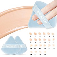 Facemade 6 Pieces Triangle Velour Makeup Sponge For Loose Powder Body Powder Face Powder Puff With A Travel Case Soft Makeup P