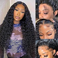 Nervoss 13X6 Hd Transparent Lace Front Wigs Human Hair Frontal Wigs Human Hair For Women Glueless Wigs Curly Wigs Human Hair Wig