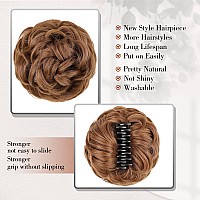 Deethens Messy Hair Bun Scrunchies For Women Claw Clip Messy Bun Hairpiece Curly Clip In Claw Hairpieces Combs Add Ponytail Hai