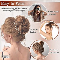 Deethens Messy Hair Bun Scrunchies For Women Claw Clip Messy Bun Hairpiece Curly Clip In Claw Hairpieces Combs Add Ponytail Hai