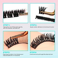 Vavalash Lash Clusters 72 Pcs Diy Eyelash Cluster Extension Light And Soft 72 Clusters Lashes Extensions Easy Full Mega Volume L