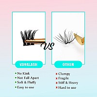 Vavalash Lash Clusters 72 Pcs Diy Eyelash Cluster Extension Light And Soft 72 Clusters Lashes Extensions Easy Full Mega Volume L