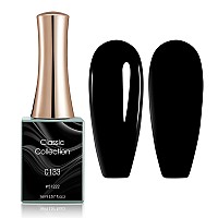 Canni Black Gel Nail Polish 1 Pcs 16Ml Pure Black Gel Polish Soak Off Led Nail Gel Polish Set Nail Art Starter Manicure Salon D