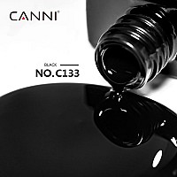 Canni Black Gel Nail Polish 1 Pcs 16Ml Pure Black Gel Polish Soak Off Led Nail Gel Polish Set Nail Art Starter Manicure Salon D