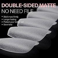 Aillsa Short Coffin Nail Tips 450Pcs Full Cover Doublesided Matte Gel Nail Tips Stronger Nail Tips Adhesion Preshaped Press On