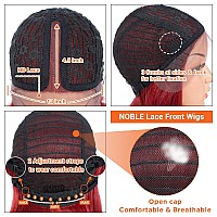 Noble Red Bob Wigs For Women Short Lace Front Wigs 10 Inches Synthetic Straight 150 Density Heat Resistant Bob Wigs For Party A