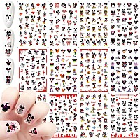 Halloween Nail Art Stickers Cute Cartoon Nail Decals Nail Art Supplies 3D Selfadhesive Horror Scary Blood Spider Skull Nail Sti