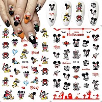 Halloween Nail Art Stickers Cute Cartoon Nail Decals Nail Art Supplies 3D Selfadhesive Horror Scary Blood Spider Skull Nail Sti