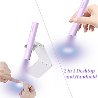 Uv Light For Gel Nails Denabuty Mini U V Led Nail Lamp Handheld With Stand Portable Nail Dryer Rechargeable Usb Cordless Nail