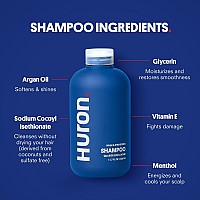 Huron Shower Kit Shampoo Conditioner Body Wash For Men Sandalwood Black Pepper Scent Hydrating Nourishing Mens Sh