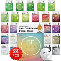 Vespro 24 Pack Collagen Essence Sheet Facial Masks Contain Natural Plant Extract And Sodium Hyaluronate Skincare For All Skin Ty