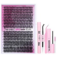 Diy Eyelash Extension Kit 320Pcs Individual Lashes Cluster 916Mm Mix 30D 40D With Lash Bond And Seal And Remover Lash Applicat