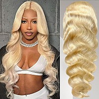 Loyom 613 28 Inch Lace Front Wig Human Hair 13X6 Transparent Lace 12A 180 Density Blonde Lace Front Wigs Human Hair Body Wave L