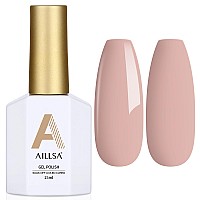 Aillsa Gel Nail Polish Nude Cappuccino Gel Polish Neutral Light Brown Mocha Gel Polish Natural Tan Color Nails Soak Off U V Gel