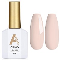 Aillsa Gel Nail Polish Nude Vanilla Tan Gel Polish Light Brown Neutral Gel Polish Natural Wheat Color Nails Soak Off U V Gel For