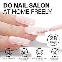 Aillsa White Pink Gel Nail Polish Nude Barely Pink Gel Polish Neutral Light Beige Gel Polish Off White Natural Color Nails Winte