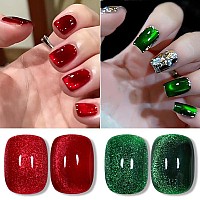 Cat Eye Magnetic Gel Polish A03Blood Reddark Green