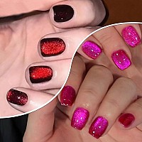 Cat Eye Magnetic Gel Polish A04Dark Reddark Pink