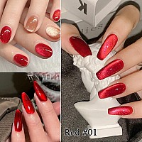 Cat Eye Magnetic Gel Polish A01Blood Reddark Red