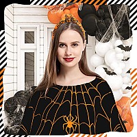 Yanjie Halloween Headbands For Women Ghost Skull Pumpkin Hair Accessories Halloween Gifts Womens Knotted Headband Non Slip Hair