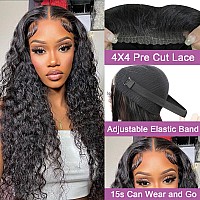 28Inch Glueless Wigs Human Hair Pre Cut For Beginners 180 Density No Glue 4X4 Closure Wigs Human Hair Brazilian Virgin Deep Wav