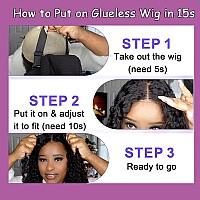 28Inch Glueless Wigs Human Hair Pre Cut For Beginners 180 Density No Glue 4X4 Closure Wigs Human Hair Brazilian Virgin Deep Wav