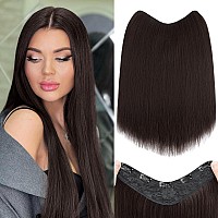 Snoilite One Piece Clip In Hair Extensions 18 Inch Ushaped One Piece Hair Extension With 5 Clips 34 Full Head Long Straight C