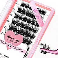 72 Pcs Individual Cluster Lashes 3D Effect Diy Lash Extension 816Mm Eyelash Clusters Volume Wispy Lashes Super Thin Band Reusab