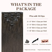 Goo Goo Clip In Hair Extensions Real Human Hair Remy Human Hair Extensions Clip Ins For Women Natural Human Hair 14Inch 120G