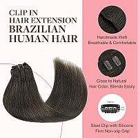 Goo Goo Clip In Hair Extensions Real Human Hair Remy Human Hair Extensions Clip Ins For Women Natural Human Hair 18Inch 120G