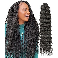 Curly Crochet Hair 18 Inch Curly Braiding Hair 1 Pack Ocean Wave Crochet Hair For Black Women 2 Wavy Deep Wave Add To Bohemian