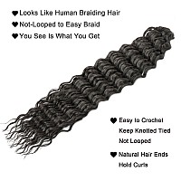 Curly Crochet Hair 18 Inch Curly Braiding Hair 1 Pack Ocean Wave Crochet Hair For Black Women 2 Wavy Deep Wave Add To Bohemian