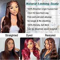 Brown Body Wave Lace Front Wigs Human Hair Wigs Hd Lace Front Wig Human Hair Pre Plucked With Baby Hair 150 Density Brazilian Vi