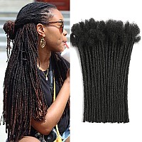 100 Real Human Hair Loc Extensions 14 Inch 30 Strands 02Cm Width Full Handmade Permanent Dreadlock Extensions For Women Men C