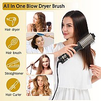 Nicebay Hair Dryer Brush Hot Tools Blow Dryer Brush For Women One Step Blowout Brush With Display Screen Oval Ceramic Barrel