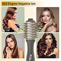 Nicebay Hair Dryer Brush Hot Tools Blow Dryer Brush For Women One Step Blowout Brush With Display Screen Oval Ceramic Barrel