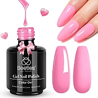 Beetles Pink Gel Nail Polish 1 Pcs 15Ml Light Pink Nail Polish Soak Off U V Led Nail Lamp Nail Art Manicure Salon Diy Home Gifts