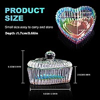 Aoraem Dappen Dish For Acrylic Nails Monomer Dish With Lid Acrylic Monomer Liquid Powder Bowl Crystal Glass Cup Acrylic Nail T