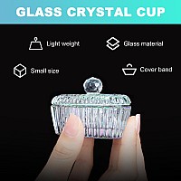 Aoraem Dappen Dish For Acrylic Nails Monomer Dish With Lid Acrylic Monomer Liquid Powder Bowl Crystal Glass Cup Acrylic Nail T