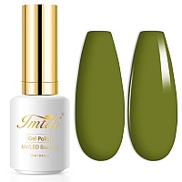 Imtiti Gel Nail Polish 1 Pcs 05Oz Olive Green Gel Polish Soak Off Nail Art Manicure Salon Diy Gel Nail Christmas Gift For Girl