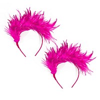 Feathers Headpiece Masquerade Fascinator Headband For Women Teen Girls Halloween Christmas Tea Party 20S 50S 80S Costume Headwea