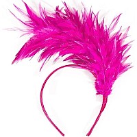 Feathers Headpiece Masquerade Fascinator Headband For Women Teen Girls Halloween Christmas Tea Party 20S 50S 80S Costume Headwea