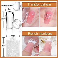 Biutee Nail Stamp Plates Set 15 Pcs Nail Plates 8 Pcs Stamp Gel 1 Pcs Nail Stamper Scraper Set Storage Bag Gift Box Nail Stamp T