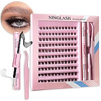 Lash Extension Kit 120 Pcs Lash Clusters With 7 Days Long Lasting Bond And Seal 816Mm D Curl Wispy Eyelash Extension Kit At Hom