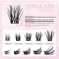 Lash Extension Kit 120 Pcs Lash Clusters With 7 Days Long Lasting Bond And Seal 816Mm D Curl Wispy Eyelash Extension Kit At Hom