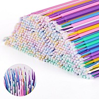 Tbestmax 1200 Pcs Micro Applicator Brush Micro Swabs Disposable Eye Lashes Mascara Wands For Eyelash Extension 6 Colors