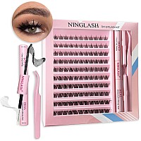 Lash Extension Kit 120 Pcs Lash Clusters With 7 Days Long Lasting Bond And Seal 816Mm D Curl Wispy Eyelash Extension Kit At Hom