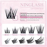 Lash Extension Kit 120 Pcs Lash Clusters With 7 Days Long Lasting Bond And Seal 816Mm D Curl Wispy Eyelash Extension Kit At Hom