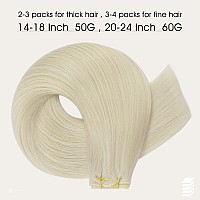 Full Shine Hair Extensions Genius Weft Hair Extensions Color White Blonde Hair Extensions Sew In Hand Tied Weft Hair Extensions